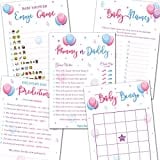 Gender Reveal Games - Set of 5 Activities for 50 Guests - 250 Cards Pack - Gender Reveal Party Supplies Activities Ideas - Baby Shower Games for Boy or Girl - Gender Neutral