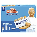 Mr. Clean Magic Eraser Original, Bathroom, Shower, and Oven Cleaner, Cleaning Pads with Durafoam, 9 Count