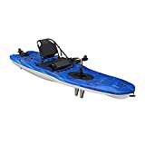 Pelican Fishing Sit-on-Top Kayak Getaway 110 HDII - Vapor Deep Blue-White - 11 feet - Pedal System, Stable and Comfortable one-Person Kayak - MHP10P101