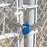PACLOCK's BL17A-1100 Block-Lock Series (Shutter Lock), Buy American Act Compliant, Blue Anodized Alum, High Security 6-Pin Cylinder, One Lock Keyed to a Number U-Pick! w/ 2 Keys, Hidden Shackle