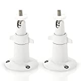 Wasserstein Adjustable Indoor/Outdoor Security Metal Wall Mount Compatible with Arlo Pro/Pro 2/Pro 3/Ultra/Ultra 2, & Others - Ring Stick Up Cam Battery, eufyCam E/2C (2 Pack, White)