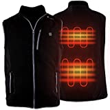 PROSmart Heated Vest Polar Fleece Lightweight Waistcoat with USB Battery Pack(Unisex,Black) (Gray, L) (Black, L)