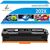 TRUE IMAGE Compatible Toner Cartridge Replacement for HP 202X CF500X 202A CF500A Color Laserjet Pro M281fdw M281cdw M254dw M280nw M254nw M281fdn MFP M281 M254 Ink Printer (Black, 1-Pack)