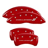 MGP Caliper Covers 12162SCL1RD Red Brake Covers 2011-2020 Dodge Charger Challenger (Dual Piston Front Calipers) Engraved with Challenger // (Front/Rear; Set of 4)