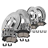 Callahan CCK07128 [4] FRONT + REAR OEM Brake Calipers + [4] D/S Rotors + Ceramic Pads + Clips [fit Ford F-250 F-350 4WD]
