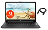 2021 HP 15.6" Thin Laptop, Intel N4020, 16GB RAM 256GB SSD Webcam, 1-Year Office365, Wi-Fi, Dual Core up to 2.8 GHz, Windows 10 S, FHD Display, Google Classroom Zoom School Business Ready, ROKC Bundle