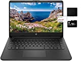 Newest HP 14" Thin Light Laptop, Intel 2-Core N4020, 16GB RAM, 192GB Storage(64GB eMMC+128GB Micro SD), Webcam, 1-Year Office, Google Classroom or Zoom, Win 10 Bundle with GalliumPi Mousepad (Black)