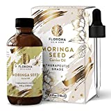 Moringa Oil (118ml, 4oz) - Extra Virgin, Cold-Pressed, Unrefined - 4oz Glass Bottle with Dropper - Natural Moisturizer for Skin Face, Body, Hair