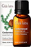 Gya Labs Cedarwood Essential Oil for Hair Growth & Diffuser - 100% Pure & Natural Therapeutic Grade Essential Oil Cedarwood Oil for Hair Growth, Aromatherapy & Skin (0.34 fl oz)