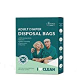 Sirona Premium Adult Diaper Disposable Bags - 30 Bags | Odor Sealing for Diapers, Food Waste, Pet Waste, Sanitary Product Disposal | Durable and Unsce