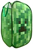 Minecraft Creeper Pop Up Hamper - Mesh Laundry Basket/Bag with Durable Handles, 22" x 14" (Official Minecraft Product)
