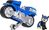 Paw Patrol, Moto Pups Chase’s Deluxe Pull Back Motorcycle Vehicle with Wheelie Feature and Toy Figure