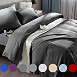 SONORO KATE Bed Sheet Set Super Soft Microfiber 1800 Thread Count Luxury Egyptian Sheets Fit 18 - 24 Inch Deep Pocket Mattress Wrinkle-6 Piece (Dark Grey, Queen)