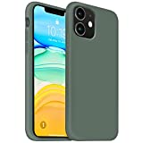 OUXUL iPhone 11 Case,iPhone 11 Liquid Silicone Gel Rubber Phone Case,Compatible with iPhone 11 Case Cover 6.1 Inch Full Body Slim Soft Microfiber Lining Protective Case(Forest Green)