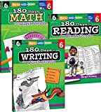 180 Days of Practice for Sixth Grade (Set of 3) 6th Grade Workbooks for Kids Ages 10-12, Includes 180 Days of Reading, 180 Days of Writing, 180 Days of Math