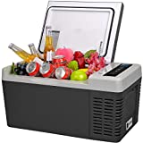 F40C4TMP Portable Refrigerator 20 Quart 12 Volt Freezer (-8~50) 18L Car Fridge with Compressor 110-240V AC for Camping, Truck, RV, Travel, Boat and Home Use