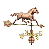 Good Directions Trotting Horse Weathervane, Pure Copper