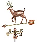 Good Directions White Tail Buck / Deer Weathervane, Pure Copper, Rooftop, Roof Décor, Wildlife