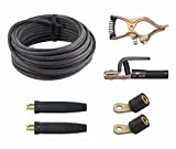 Welding Lead Package, 100' - 1/0 Cable, Electrode Holder, Ground Clamp, Lugs Set (1-A316, 1-GC300, 2-2AF, 1set- 2MPC1, 100ft-1/0)