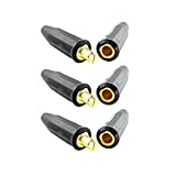 WeldingCity 3-pk Positive Cam Twist-Lock Insulated Connector Pair (Male/Female) Tweco/Lenco Style 2-MPC/LC-40 for Welding Cable #4-2/0 (25-50mm)