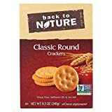 Back To Nature Classic Round Crackers - Safflower Oil and Sea Salt - Case of 6 - 8.5 oz.