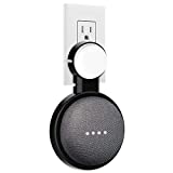 HomeMount Wall Mount for Google Home Mini and Google Nest Mini (2nd Gen),Space-Saving Outlet Holder Accessories for Google Mini Voice Assistant (Black)