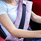 Wumimi Mastectomy Pillow Post Surgery Seat Belt Pillow Cushions Pads Protector for Breast Cancer Port Pacemaker Heart Surgery C-Section Recovery (Pink)