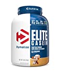 Dymatize Elite Casein Protein Powder, Slow Absorbing with Muscle Building Amino Acids, 100% Micellar Casein, 25 g Protein, 5.4 g BCAAs & 2.3 g Leucine, Helps Overnight Recovery, Cinnamon Bun, 64 Oz