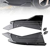 idain 2PCS Universal Rear Bumper Lip Diffuser Splitter Canard Protector Front Bumper Lip Body Kit Front Bumper Side Skirt Spoiler Splitter (Carbon Fiber)