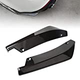 idain 2Pcs Car Universal Rear Bumper Lip Diffuser Splitter Canard Protector Universal Front Bumper Lip Body Kit Front Bumper Side Skirt Spoiler Splitter (Black)