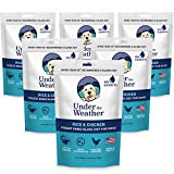 Under the Weather Easy to Digest Bland Dog Food Diet for Sick Dogs - Contains Electrolytes - Gluten Free, All Natural, Freeze Dried 100% Human Grade Meats - Multipack (Rice & Chicken, 6 Pack)