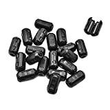 HONGYUTAI 20-Pack 3mm Diameter Snap on Ferrite Core Bead Choke Ring Cord RFI EMI Noise Suppressor Filter for HDMI DVI VGA Cable Black