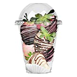 Stock Your Home 12-Ounce Dessert Cups With Dome Lids (50 Count) - Plastic Parfait Cups With Lids - Disposable And Leak-Proof - Clear Cups With Lids For Snacks, Food Sampling, Bakeries, Ice Cream