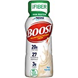 Boost Nutritional Drinks High Protein with Fiber Balanced Nutritional Drink, Very Vanilla, 8 fl oz Bottle, 24 Pack