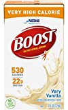 Boost Very High Calorie Nutritional Drink, Very Vanilla - No Artificial Colors or Sweeteners - 8 FL OZ (Pack of 54)