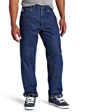 Carhartt Men's Relaxed Fit Straight Leg Flannel Lined Jean, Dark Stone, 32W X 30L