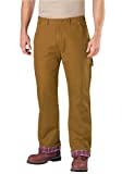 Dickies Men's Relaxed Straight Fit Flannel-lined Carpenter Jean, Brown Duck, 32x34