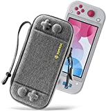 tomtoc Switch Lite Case, Slim Protective Carrying Case with Original Patent, Travel Storage Switch Lite Sleeve with 8 Game Cartridges and Military Level Protection for Nintendo Switch Lite, Gray