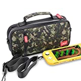 Travel Case for Nintendo Switch Lite, Carrying Case for Nintendo Switch Lite and Switch Lite Accessories with Large Capacity and Adjustable Shoulder Strap - Crossbody Bag and Shoulder Bag