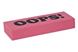 RAM-PRO LARGE JUMBO Pink Eraser OOPS Print Soft Rubber NEW