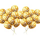 YiiiGoood 12 Inch Pack of 20 Money Dollar Signs Currency Symbol Latex Balloons Decorations for Birthdays Baby Showers Casino Weddings Bachelorette Retirement Anniversary Graduations Party