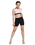 BALEAF Girls' 4" Volleyball Dance Biker Shorts Youth Athletic Running Yoga Gym Spandex Shorts with Pocket Black Size M