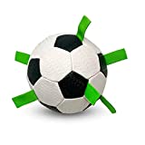 Hyper Pet The Original Quality Grab Tabs Dog Soccer Ball & Dog Football (Indoor-Outdoor Interactive Dog Toy Dog Balls with Easy Grab Tabs) Fun Dog Tug Toy and Dog Ball - 5"