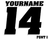 Mx & ATV Number Plate Decals with Your Name or Custom Text | Set of 3 Decals With Your Custom Number, Text, Color & Font Choice | 17 Colors & 14 Font Choices!