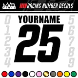 Racing Number Name Vinyl Decal Sticker | Dirt Bike Plate BMX Motocross Car Truck BMX