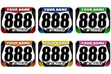 MX & ATV Number Plate Decals | Custom with Your Name, Number, Size & Colors | Set of 3 Graphics