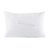 Bedsure Cotton King Size Pillow Protectors with Zipper 2 Pack - Zippered Cooling Pillow Case Protector Set of 2 Pillow Case Cover (20x36)