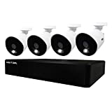 Night Owl CCTV Video Home Security Camera System with 4 Wired 4K Ultra HD Indoor/Outdoor Cameras with Night Vision (Expandable up to a Total of 12 Wired Cameras) and 1TB Hard Drive