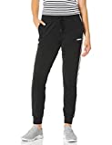 adidas Women's Essentials 3-Stripes Pants, Black/White, S