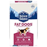 Natural Balance Fat Dogs Low Calorie Chicken Meal Salmon Meal, Garbanzo Beans, Peas & Oatmeal Adult Low-Calorie Dry Dog Food for Overweight Dogs 28 Pound (Pack of 1)